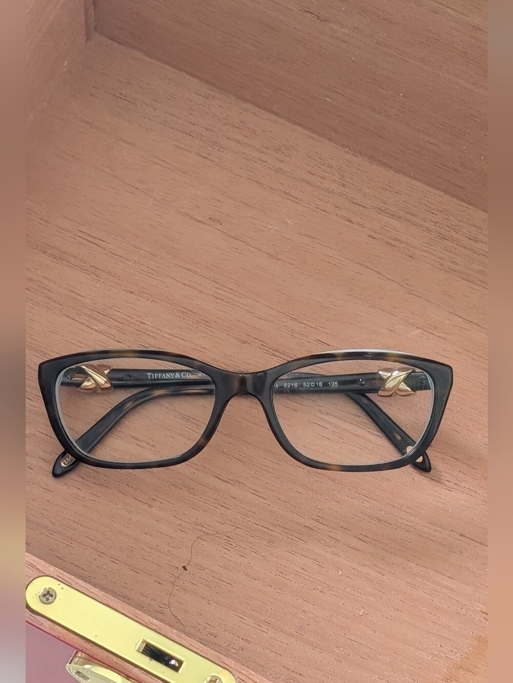 Tiffany & Co. Women's Dark Havana/Tiffany Blue and Gold Eyewear TF 2074 8 - Picture 2 of 14